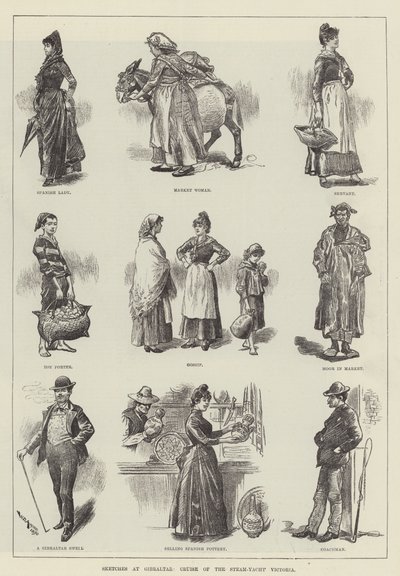 Sketches at Gibraltar, Cruise of the Steam-Yacht Victoria by William Douglas Almond
